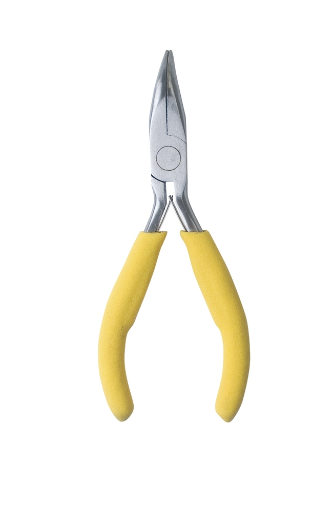 PEBARO 3600/6 - Spitzzange gebogen mit Feder 120 mm