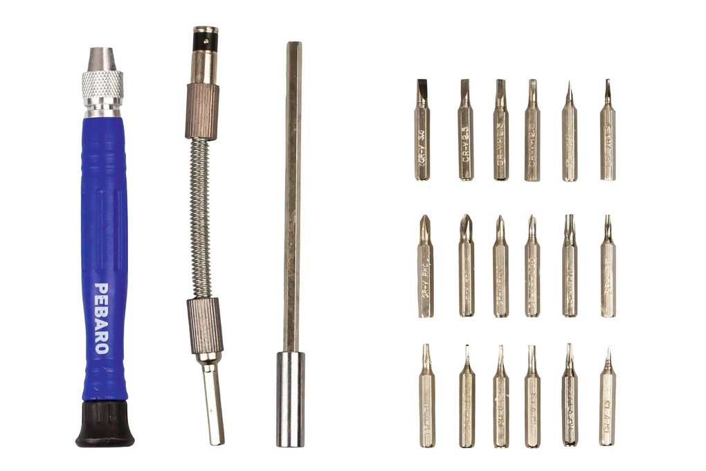 PEBARO MBS18 - Flexo-Schraubendreher mit 18 Mini-Bits 21-teilig