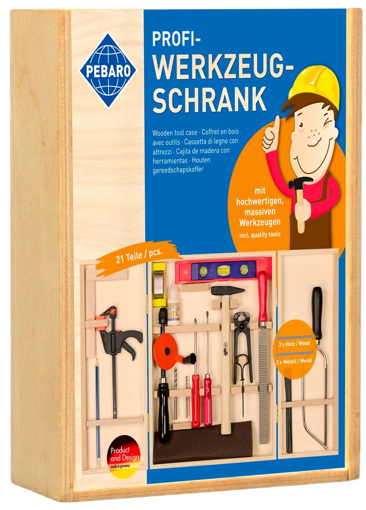 PEBARO 412 - Profi-Werkzeugschrank 21 Teile (60x37cm ausgeklappt)