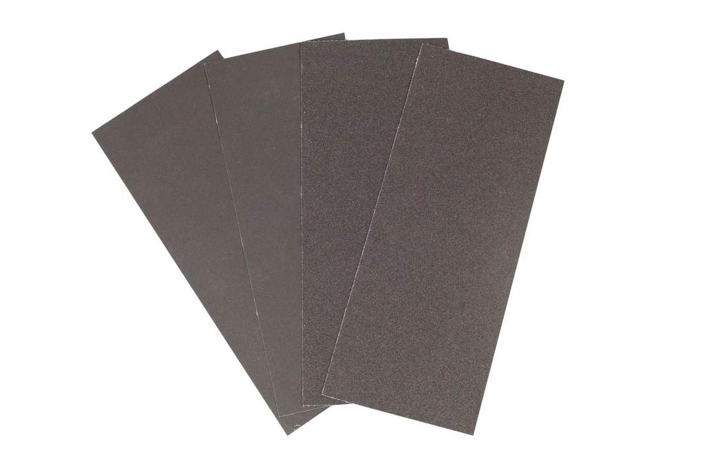 PEBARO L196 - Schmirgelpapier-Set 4 Bögen je 28 x 115 cm Korn 60 100 180 220 in Polybeutel