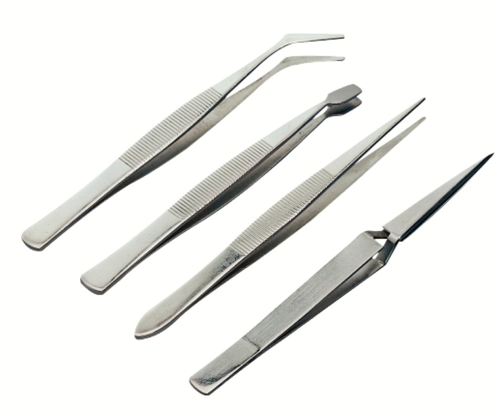 PEBARO PZ54 - Pinzetten-Set 4-teilig rostfrei 105-120mm