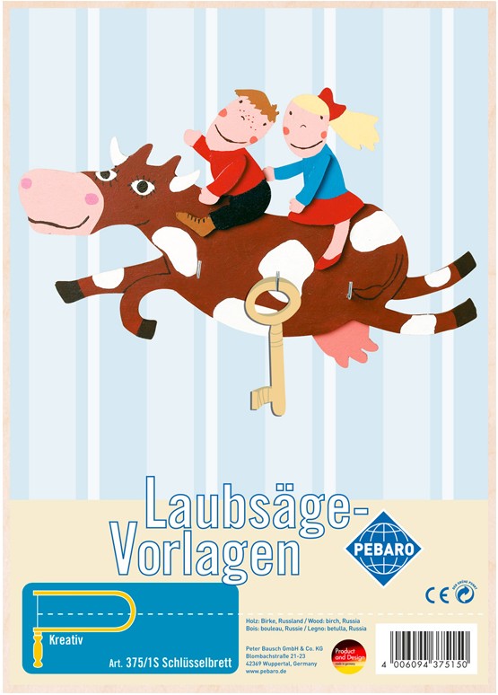 Pebaro - Laubsägevorlage DIN A4 1 Platte Schlüsselbrett