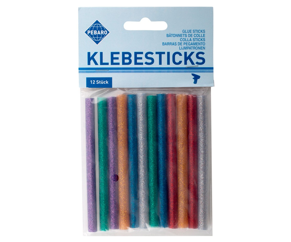 PEBARO 269GLITTER - 12 Klebesticks glitzernd für Pebaro Heißklebepistole Art.269ok