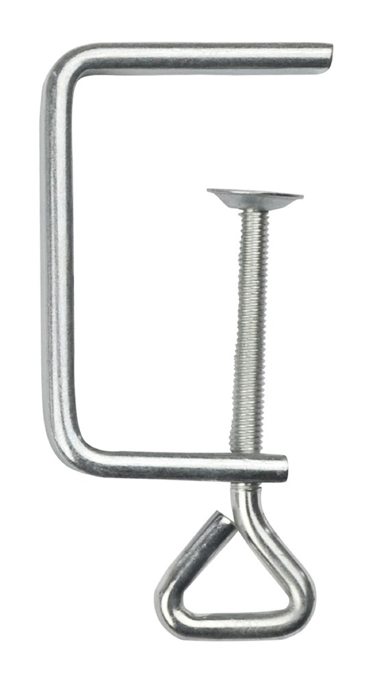 PEBARO 24/06 - Zwinge 60 mm Spannweite vernickelt Flachstahl 13x5 mm Laubsägezwinge