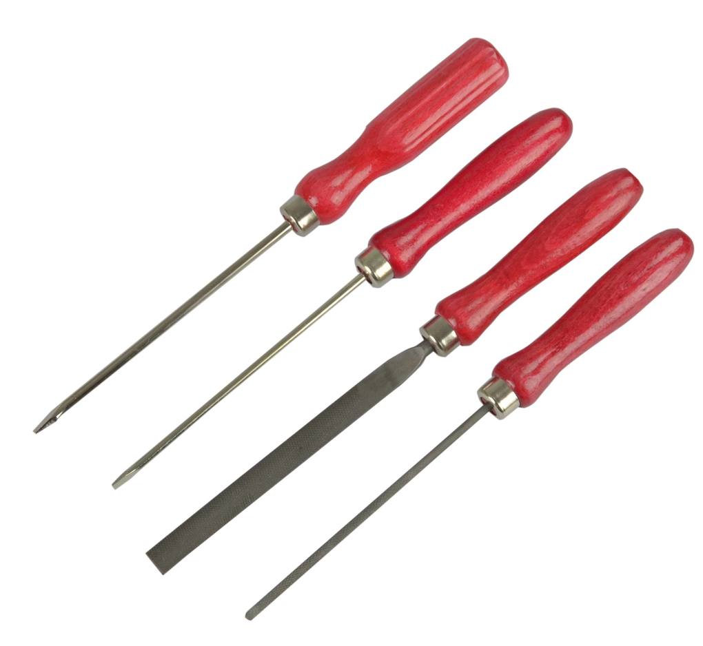 PEBARO L121/125+YW - Feilen- und Schraubendreher-Set Feilen-Set 4 Stück