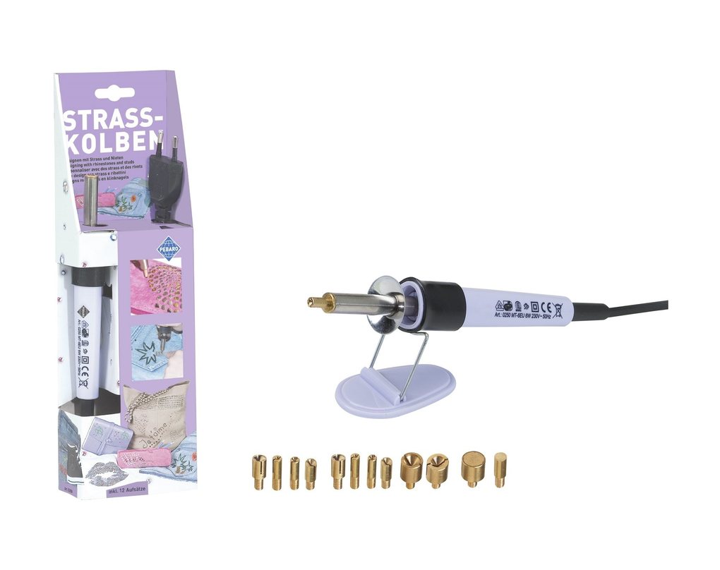 PEBARO 0250 - Strasskolben-Set mit 12 Aufsätzen DIY-Kreativset