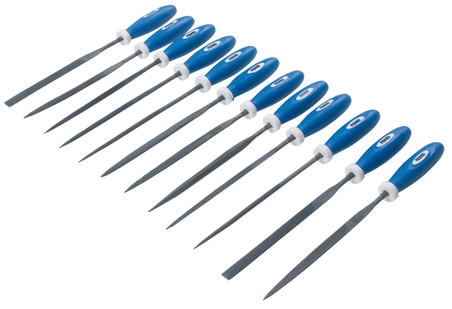 PEBARO M58 - Nadelfeilen-Set 12-teilig für weiche Materialien wie Holz Kunststoff usw.