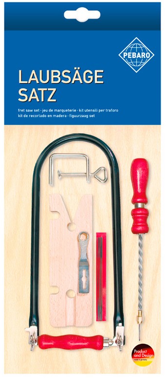 Pebaro - Laubsägegarnitur im Karton mit Drillbohrer