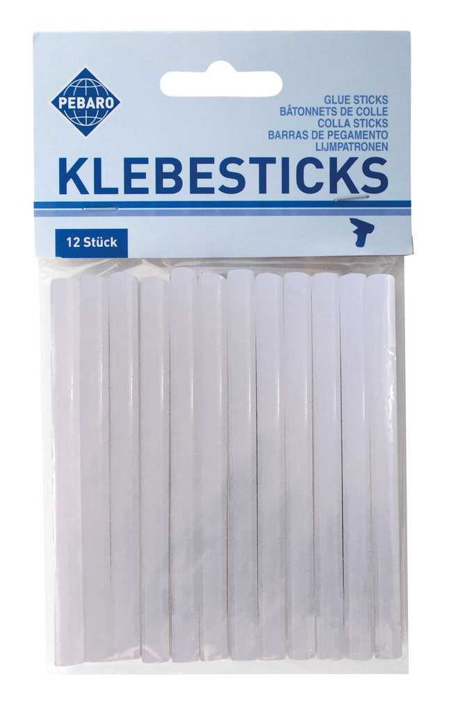PEBARO 269ok/12 - 12 Klebesticks transparent 7 mm Durchmesser für Heissklebepistole