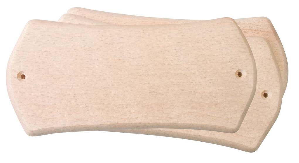 PEBARO TUES2 - Türschilder Holz 3 Stück Größe 22x105 cm Brandmalerei