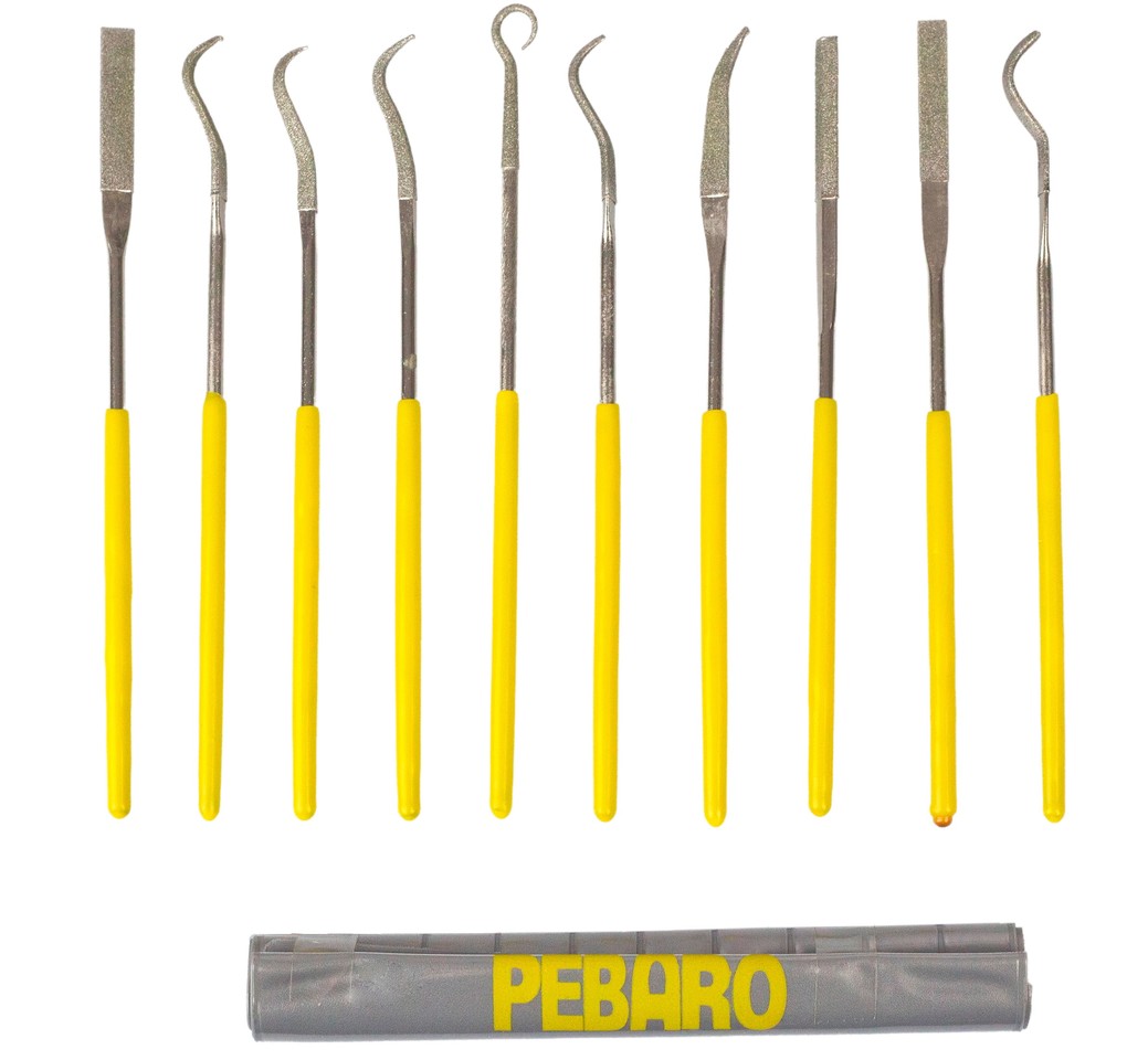PEBARO DIA10geb - Diamant-Nadelfeilensatz 10-teilig 140 mm