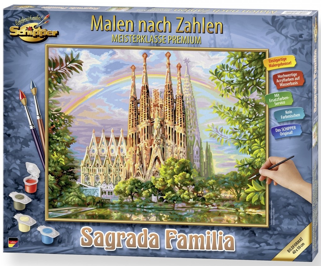 Schipper 609130914 - Malen nach Zahlen Sagrada Familia Barcelona 40 x 50 cm