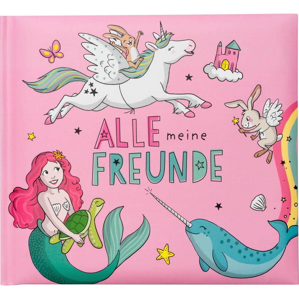 Freundebuch Motiv Pink 'Alle meine Freunde'
