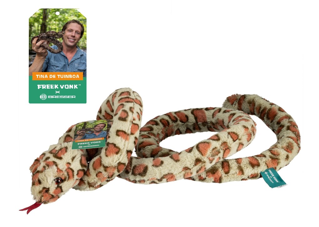 Bresser 9820502 - Freek Vonk Gartenboa Tina Schlange Plüschtier 160 cm