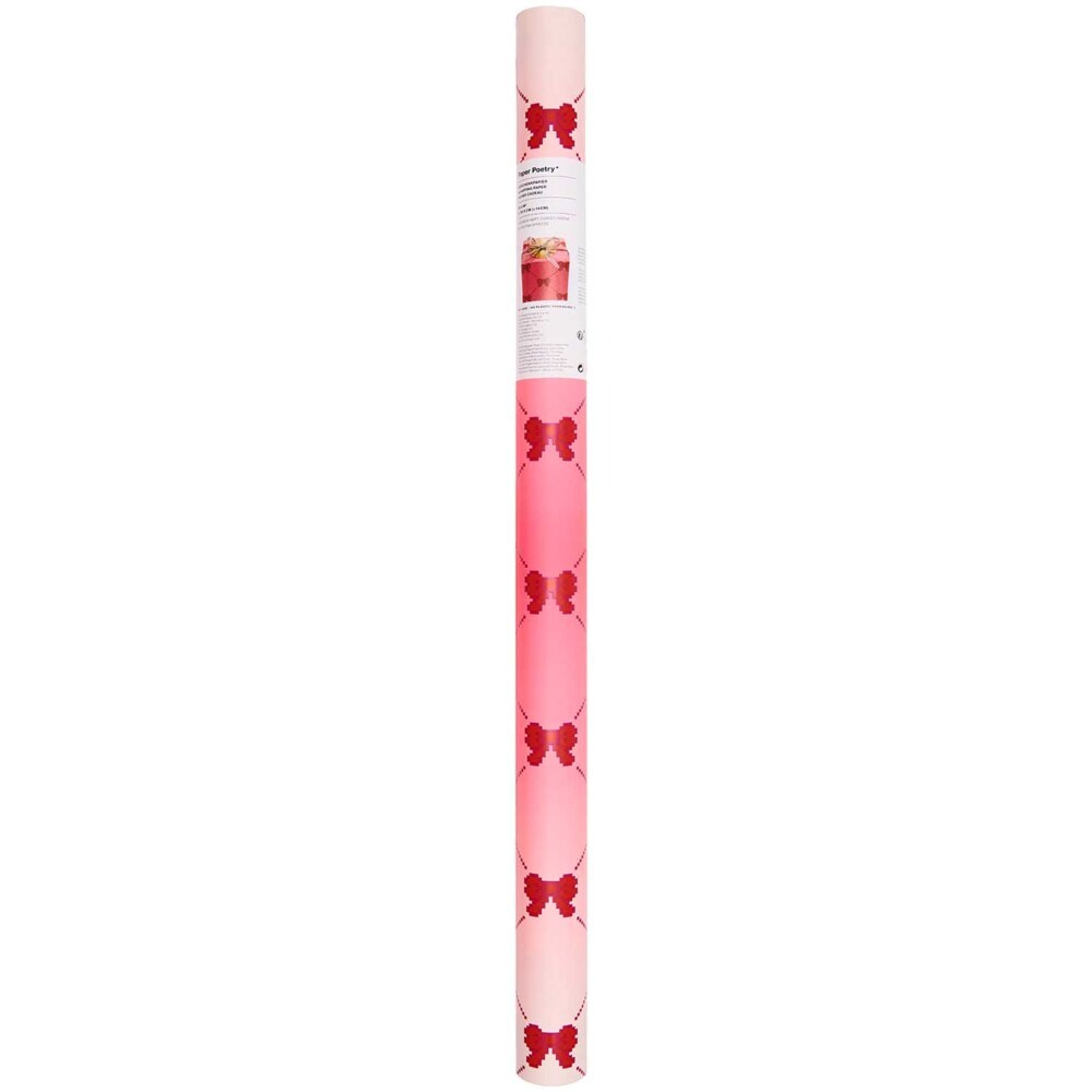 Geschenkpapier Pixel Schleifen Neon Pink FSC MIX