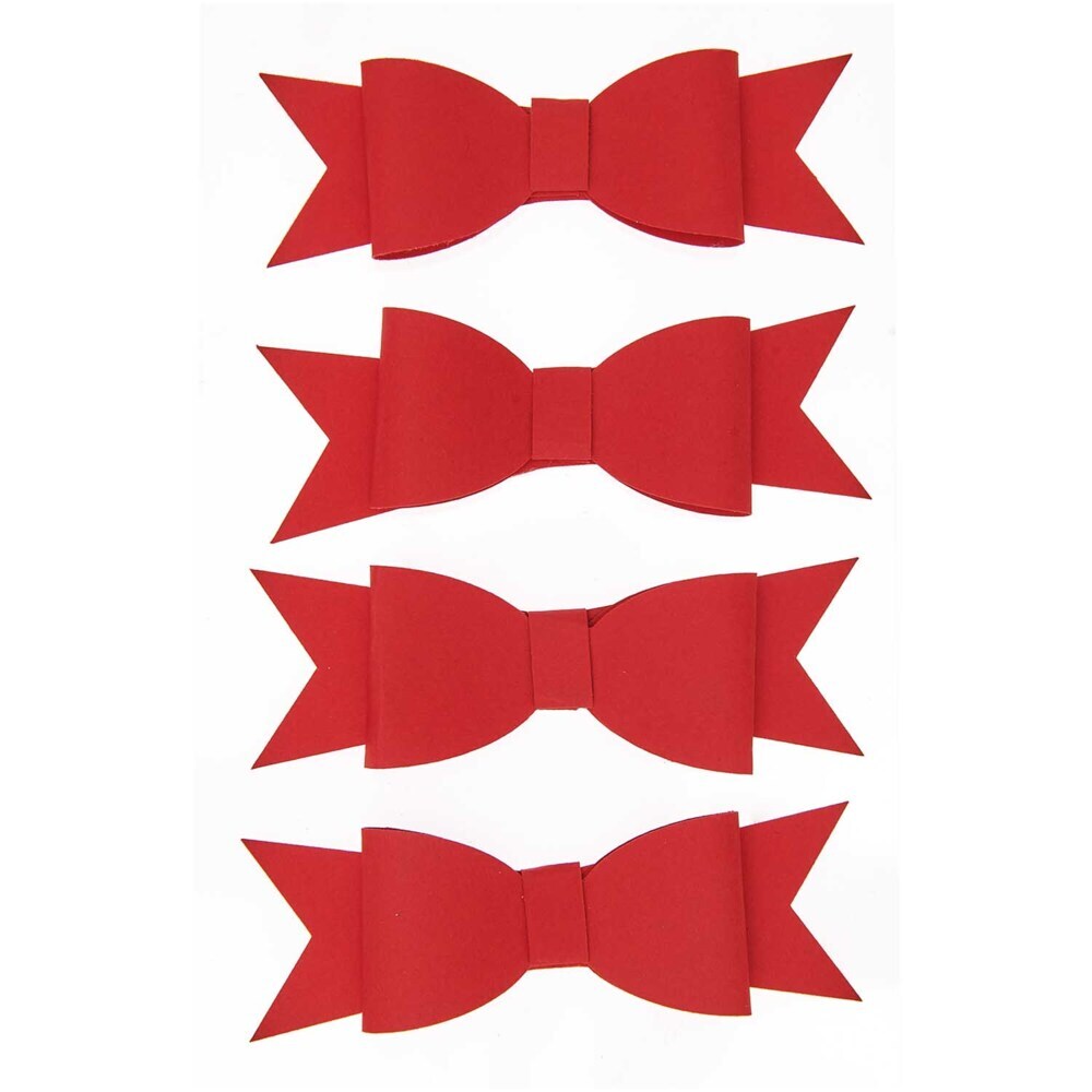 3D Sticker Schleifen Rot FSC MIX