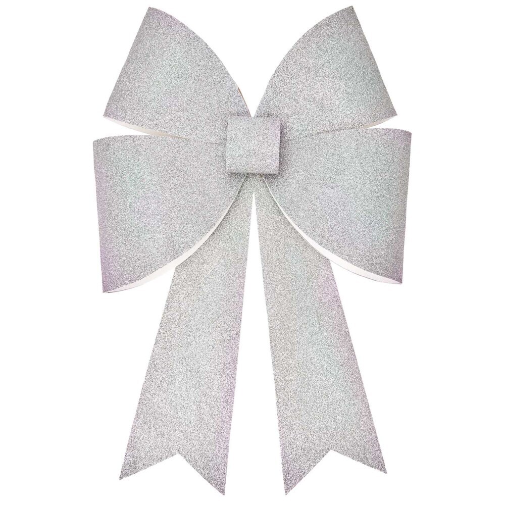 Bastelset XL-Schleife Glitter Silber Irisierend FSC MIX 200 g/m²