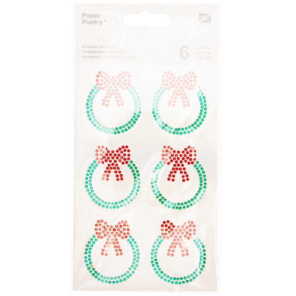 Strass-Sticker Kränze 6 Stück