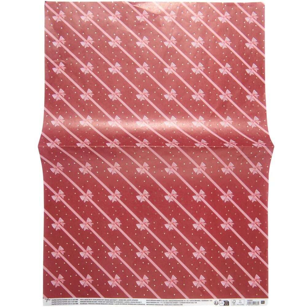 Paper Patch Put a Bow on it Schleifen rot-weiß FSC MIX