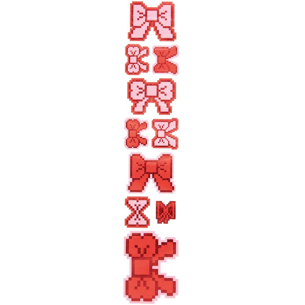 Sticker Schleifen Pixel FSC MIX 100 Stück