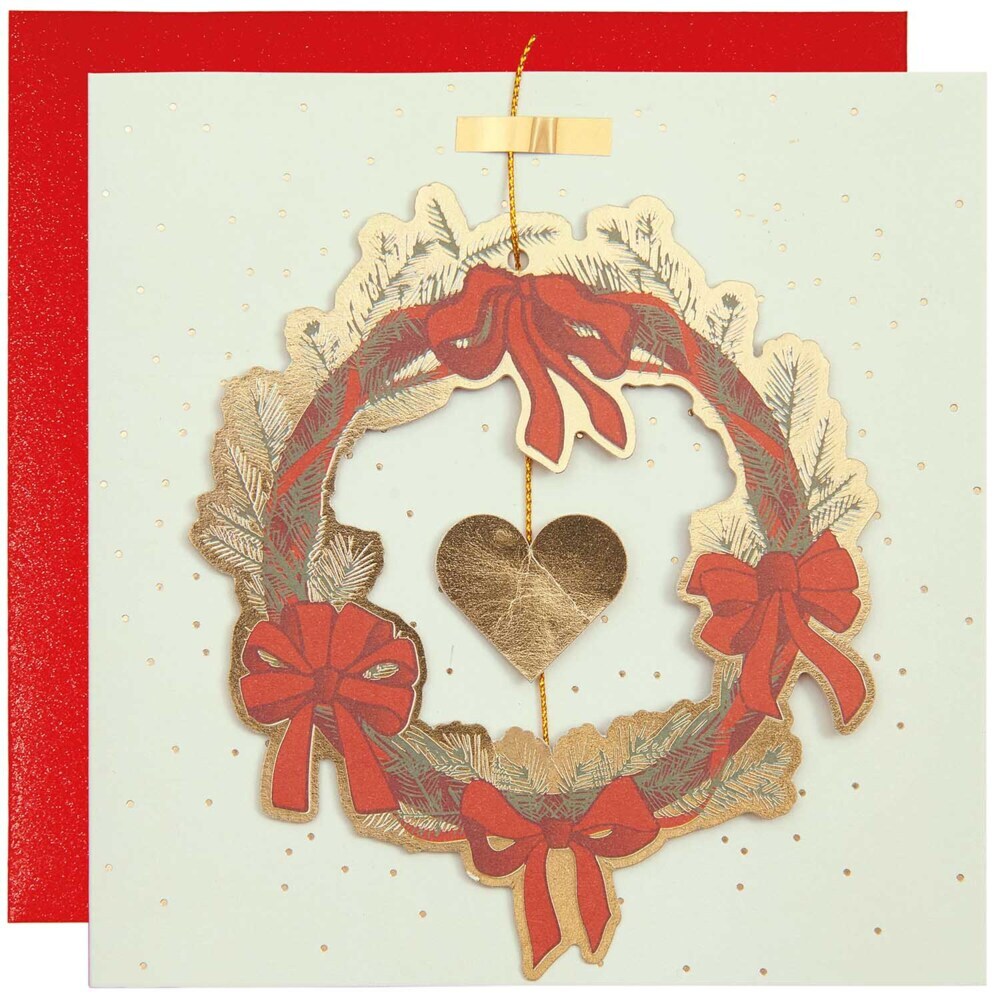Grußkarte mit Ornament Creme FSC MIX 14 x 14 cm