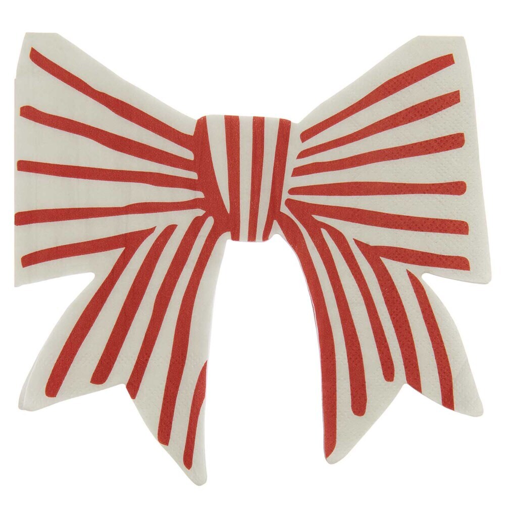 Serviette Schleife Streifen FSC MIX