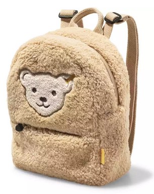 Steiff 600135 - Teddy Fleece Rucksack mit Quietsche beige 24 cm