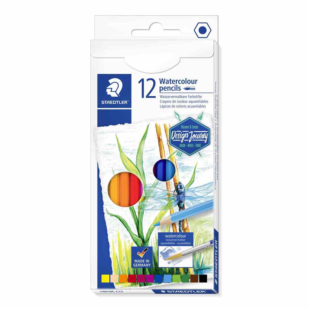STAEDTLER Aquarellstifte 146 10C wasservermalbar 12er Set