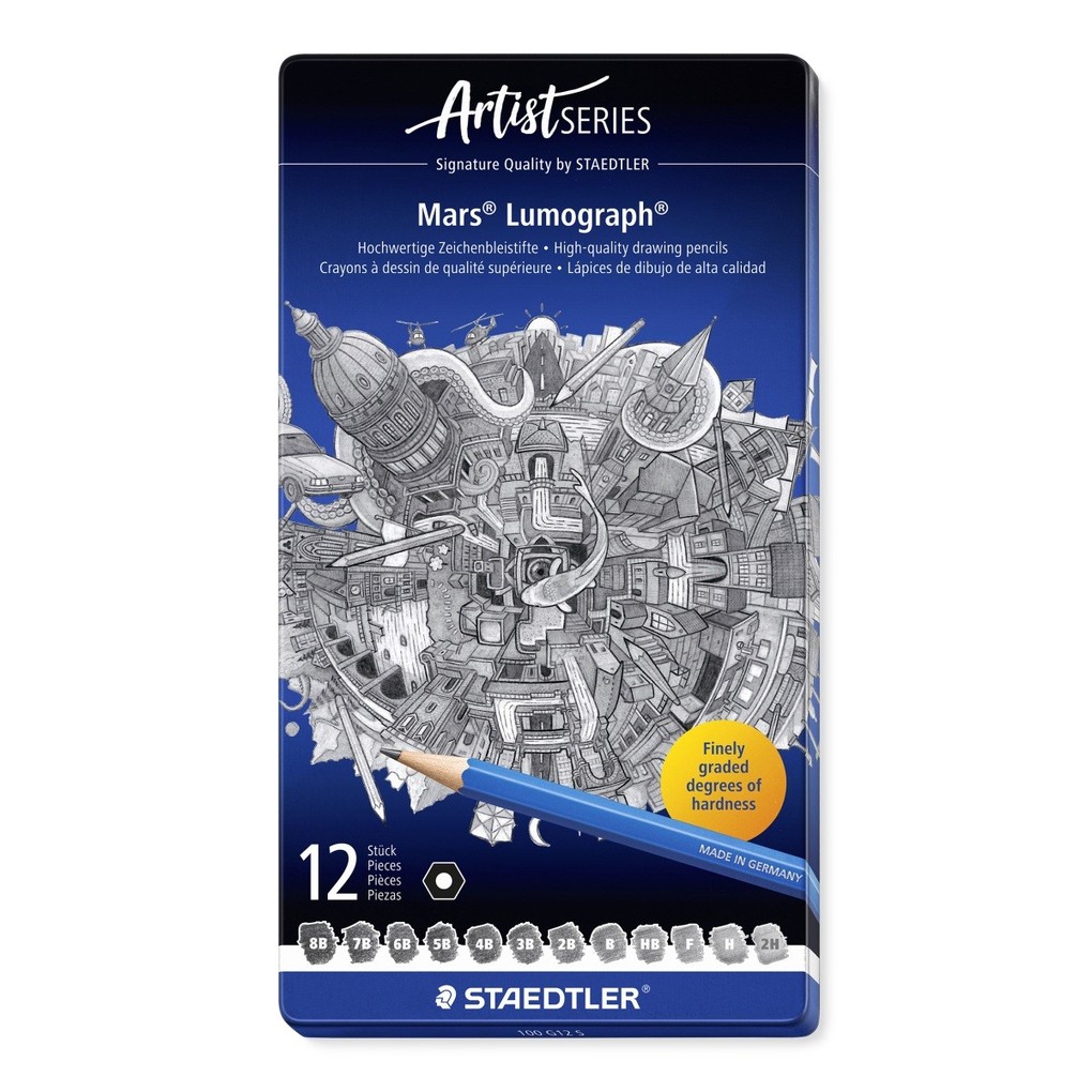 STAEDTLER Bleistift Mars Lumograph, 12er Etui