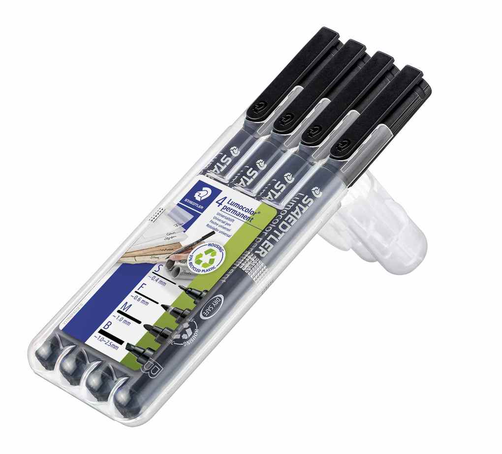 STAEDTLER Lumocolor Marqueur permanent 313S/318F/317M/314B