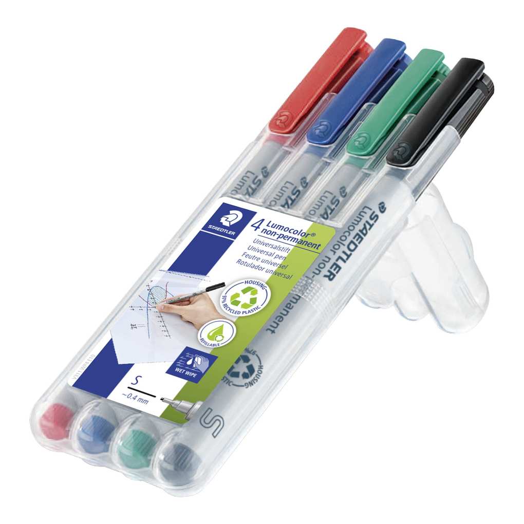 STAEDTLER -  Lumocolor non-perm. S 4 Farben ass., Multicolor