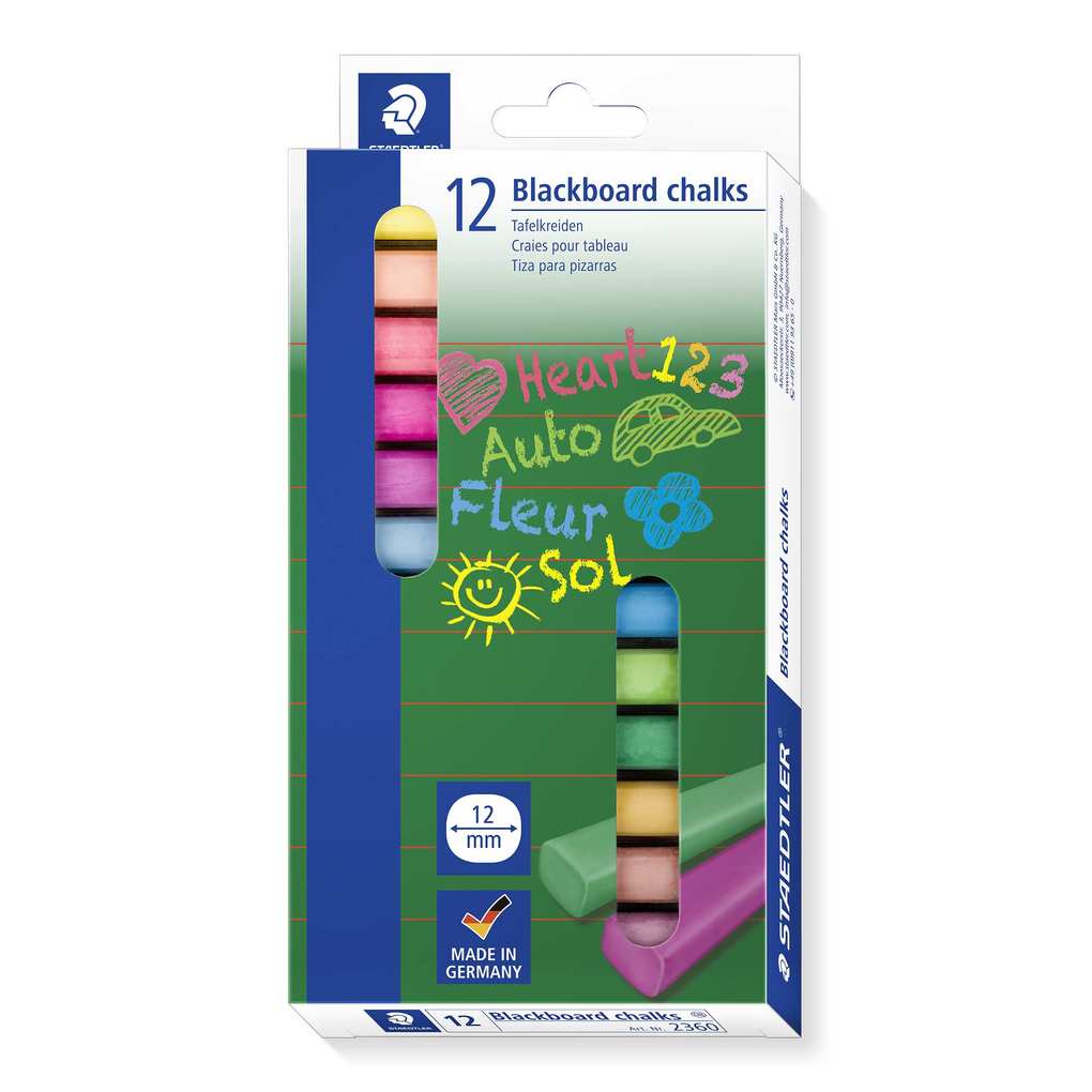 Staedtler Wandtafelkreide farbig VE=12 Stück