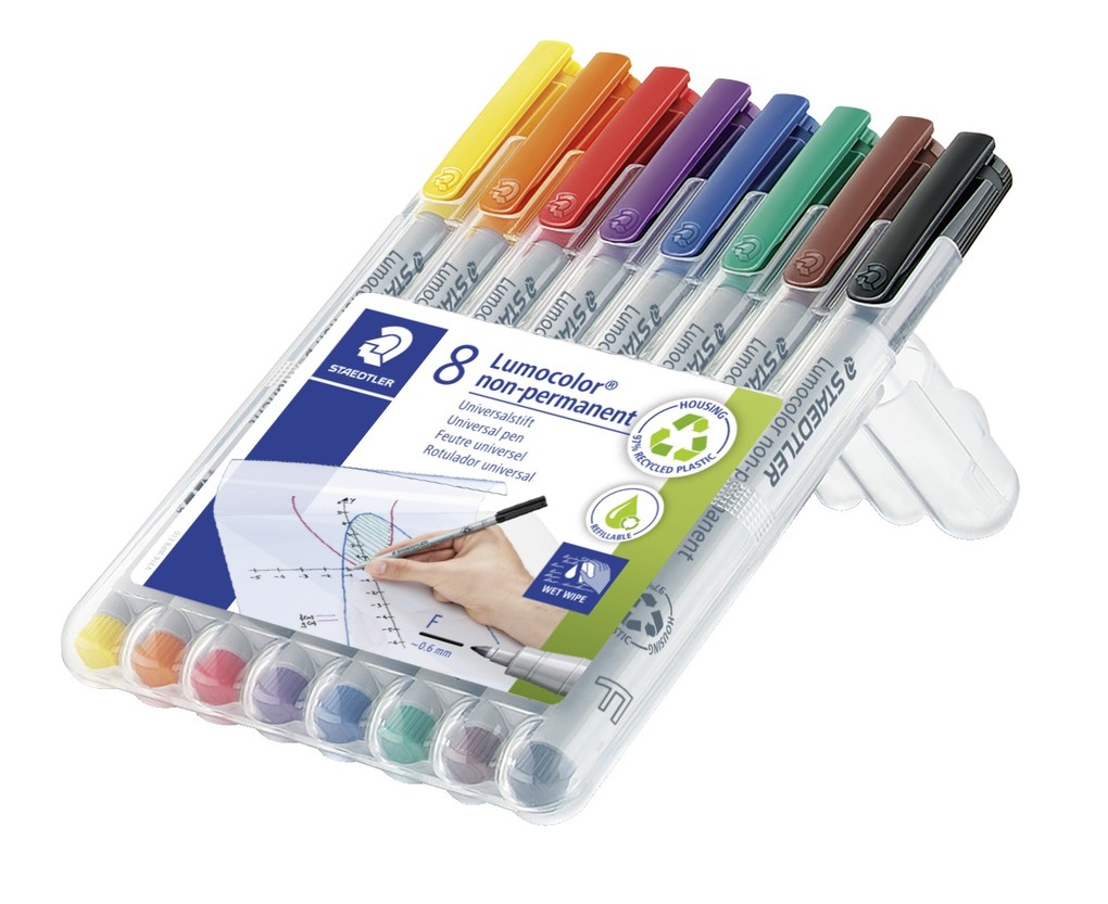 Staedtler 316 Lumocolor Pen Non-permanent Fine 0.6mm Line Assorted Ref