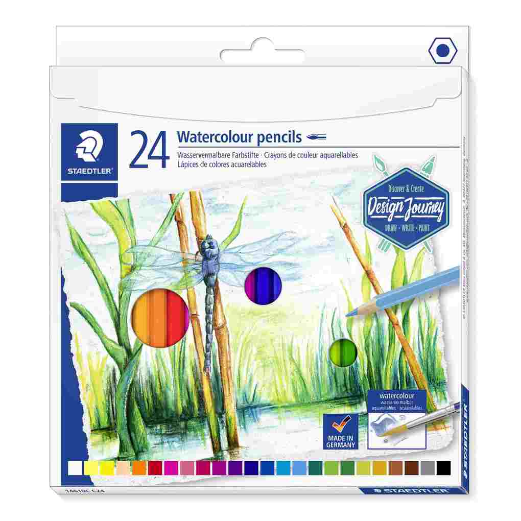 STAEDTLER Aquarellstifte 146 10C wasservermalbar 24er Set