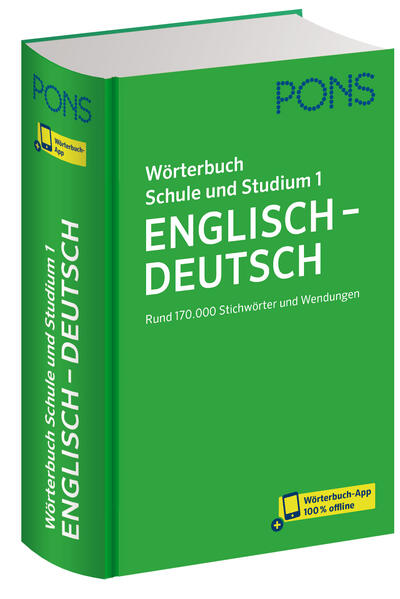 PONS Wörterbuch Schule und Studium Englisch - Deutsch Band 1