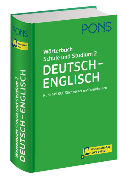 PONS Wörterbuch Schule und Studium Deutsch - Englisch Band 2