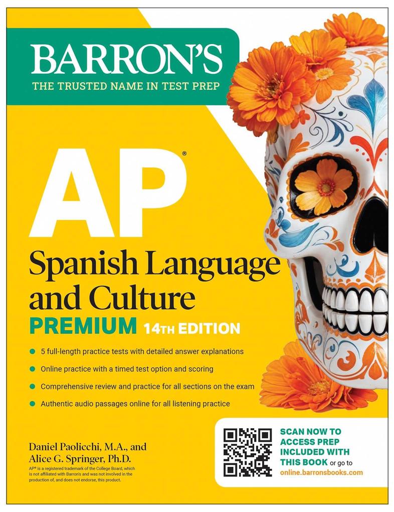 AP Spanish Language and Culture Premium Fourteenth Edition: Prep Book with 5 Practice Tests + Comprehensive Review + Online Practice (2026)