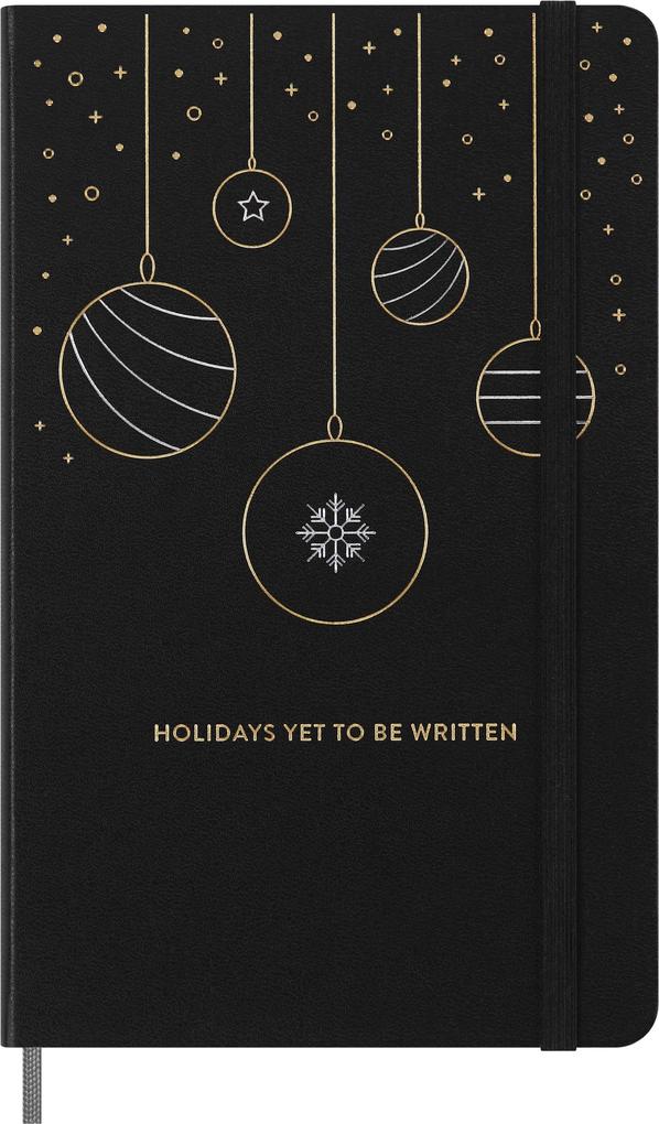 Moleskine Holiday Notizbuch L/A5 Liniert fester Einband Schwarz