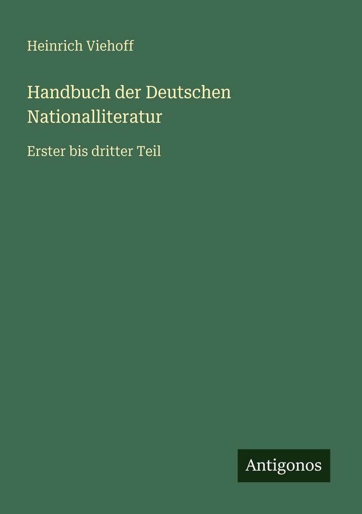 Handbuch der Deutschen Nationalliteratur