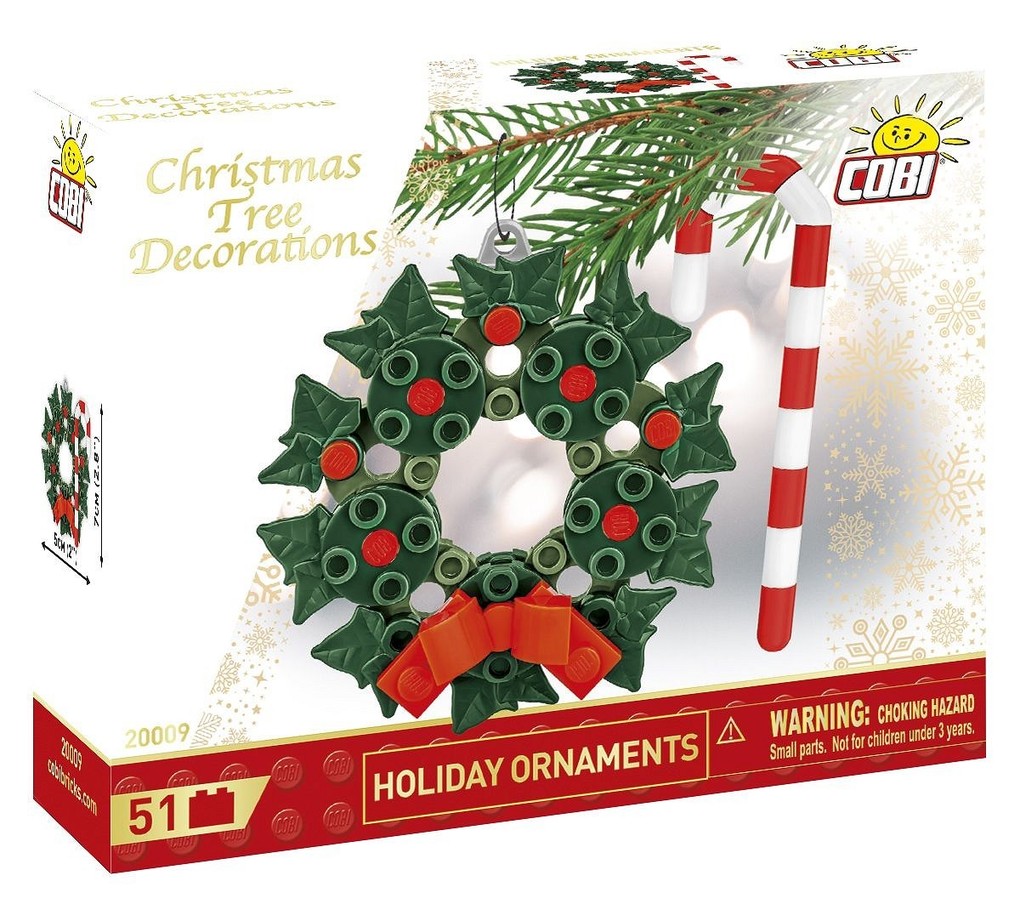 COBI 20011 - Christbaumschmuck - Feiertagsornamente Bausatz 51 Klemmbausteine