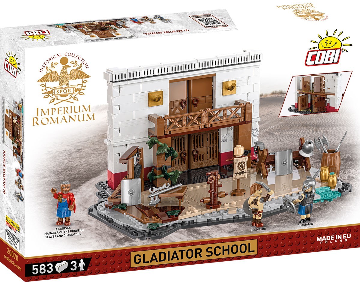 COBI Imperium Romanum 20070 - Gladiatorenschule Bausatz 583 Klemmbausteine/3 Figuren