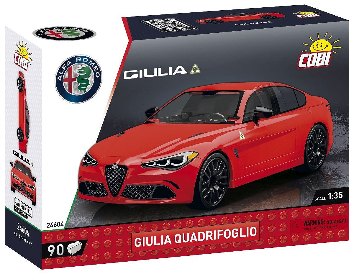 COBI Alfa Romeo 24604 - Giulia Quadrifoglio Bausatz 90 Klemmbausteine