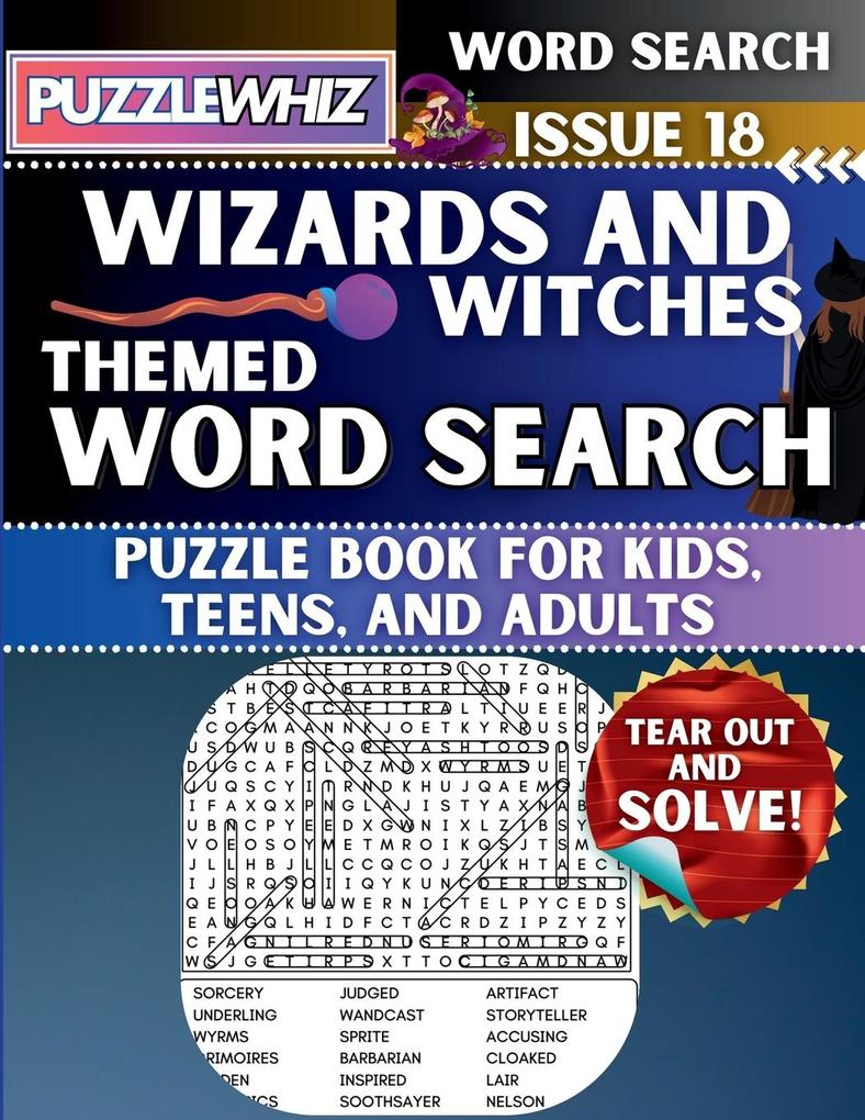 Wizards and Witches - Themed Word Search - Fun & Educational Puzzles for Kids Teens and Adults (Large Print Edition)