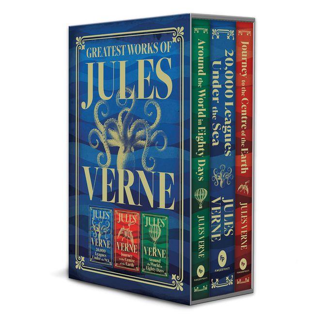Greatest Works of Jules Verne: 20000 Leagues Under the Sea Journey to the Centre of the Earth Around the World in Eighty Days (Deluxe Hardbound Edition Boxed Set)