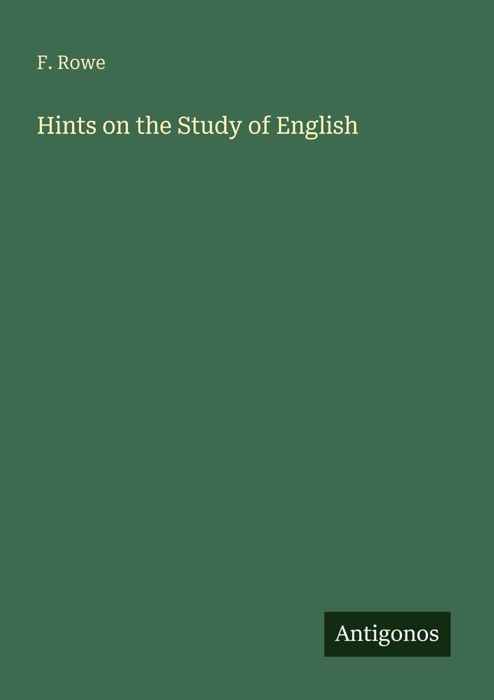 Hints on the Study of English