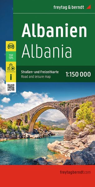 Freytag + Berndt Freytag & Berndt Straßenkarte Albanien 1, 150.000