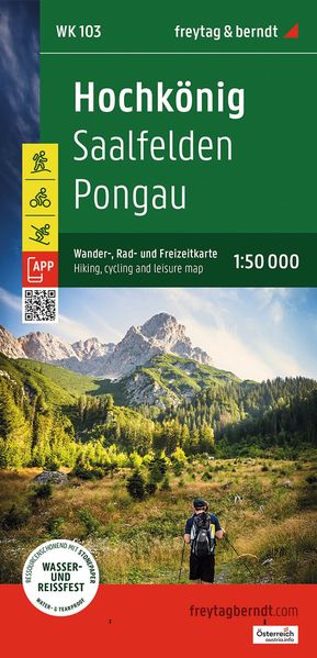 freytag & berndt Wanderkarte WK 103 Hochkönig Saalfelden - Pongau 1:50.000