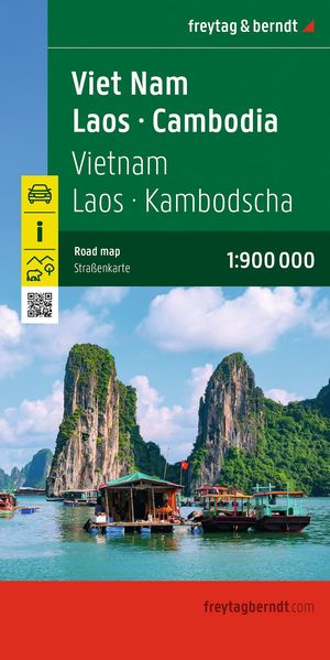 Vietnam - Laos - Kambodscha Straßenkarte 1:900.000 freytag & berndt