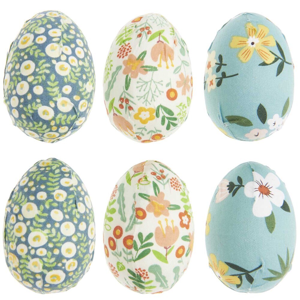 Eier Blumendesign 6 Stück