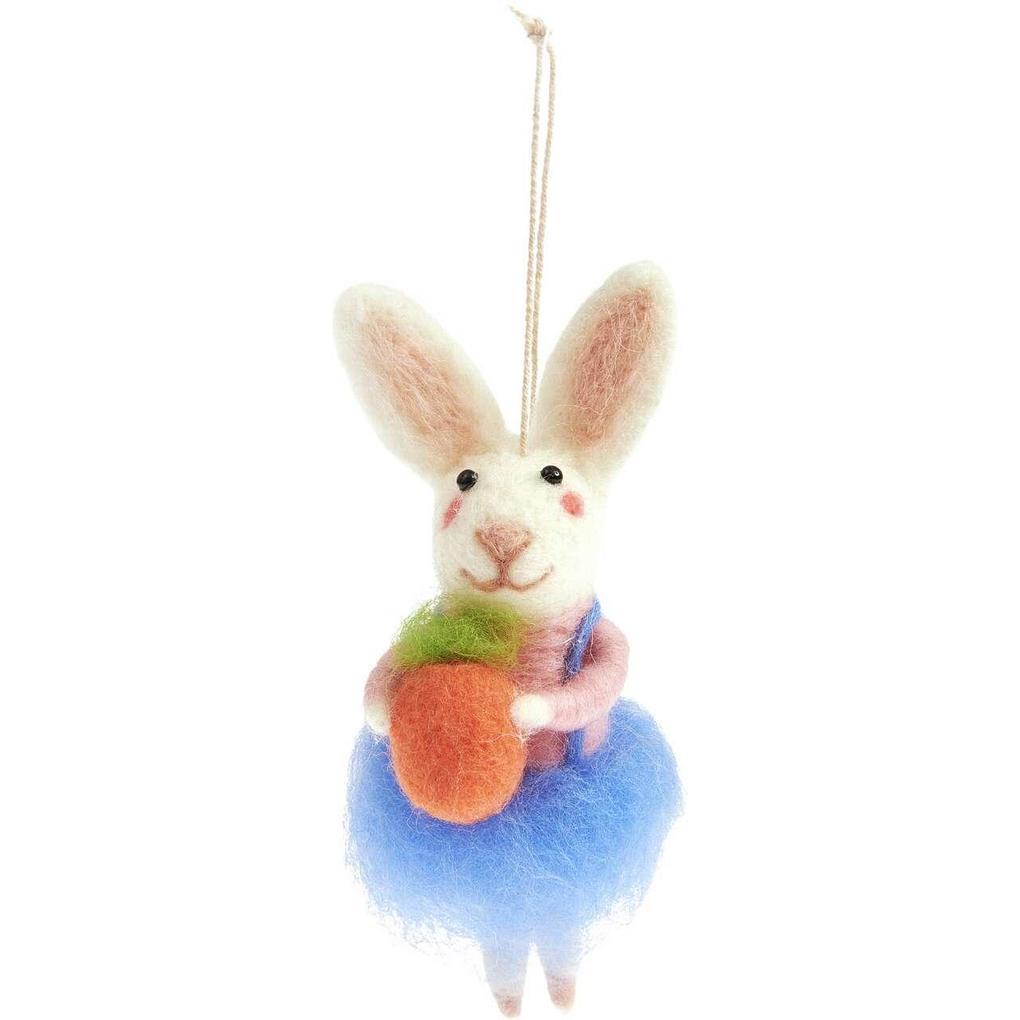 Aufhänger Filz-Hase mit Möhre 14 x 5 x 65cm